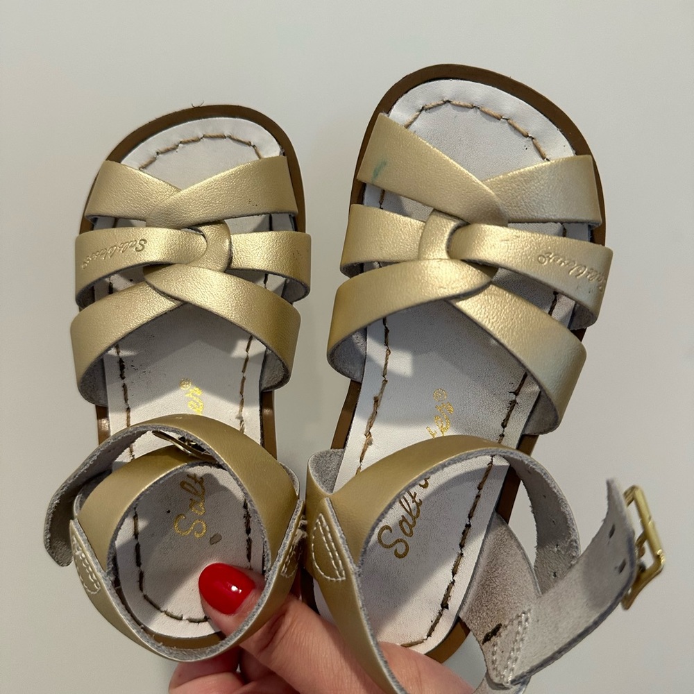 Gold Salt Water sandals toddler size 9